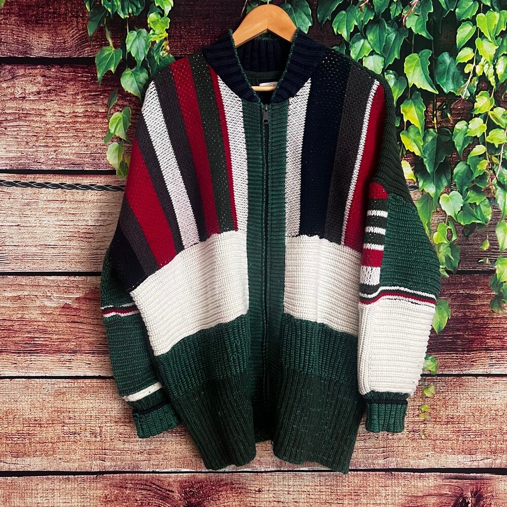 Anthropologie Pilcro Ribbed Collared Zip Front Sweater Small Grandpa Cardigan - Picture 4 of 7